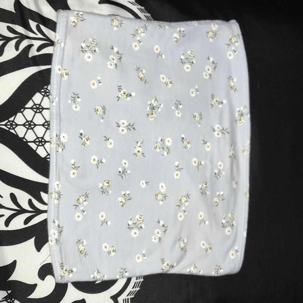 blue flower tube top